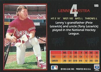 Lenny Dykstra  baseball card collectible - Main Image 2