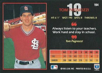 Tom Pagnozzi  baseball card collectible - Main Image 2