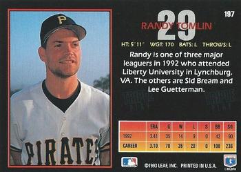 Randy Tomlin  baseball card collectible - Main Image 2