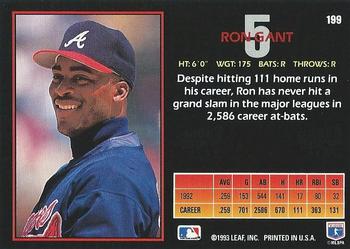 Ron Gant  baseball card collectible - Main Image 2