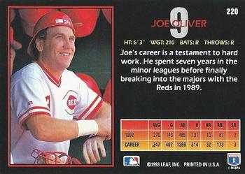 Joe Oliver  baseball card collectible - Main Image 2