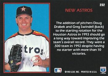 Doug Drabek / Greg Swindell  baseball card collectible - Main Image 2