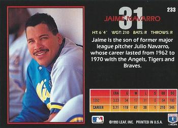 Jaime Navarro  baseball card collectible - Main Image 2