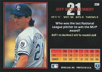 Jeff Montgomery  baseball card collectible - Main Image 2