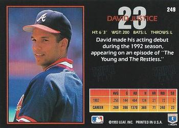 David Justice  baseball card collectible - Main Image 2