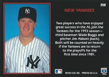 Wade Boggs / Jim Abbott  baseball card collectible - Main Image 2