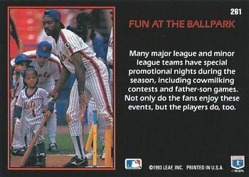 Fun at the Ballpark  baseball card collectible - Main Image 2