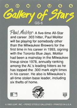 Paul Molitor  baseball card collectible - Main Image 2