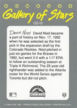 David Nied  baseball card collectible - Main Image 2