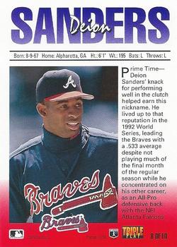 Deion Sanders  baseball card collectible - Main Image 2