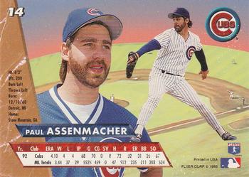 Paul Assenmacher  baseball card collectible - Main Image 2