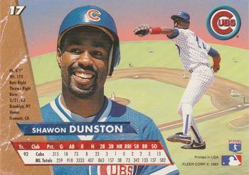 Shawon Dunston  baseball card collectible - Main Image 2