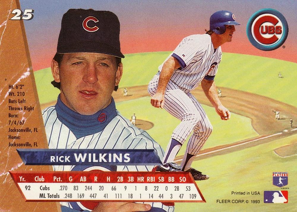 Rick Wilkins  baseball card collectible - Main Image 2