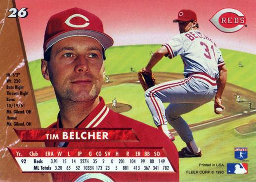 Tim Belcher  baseball card collectible - Main Image 2