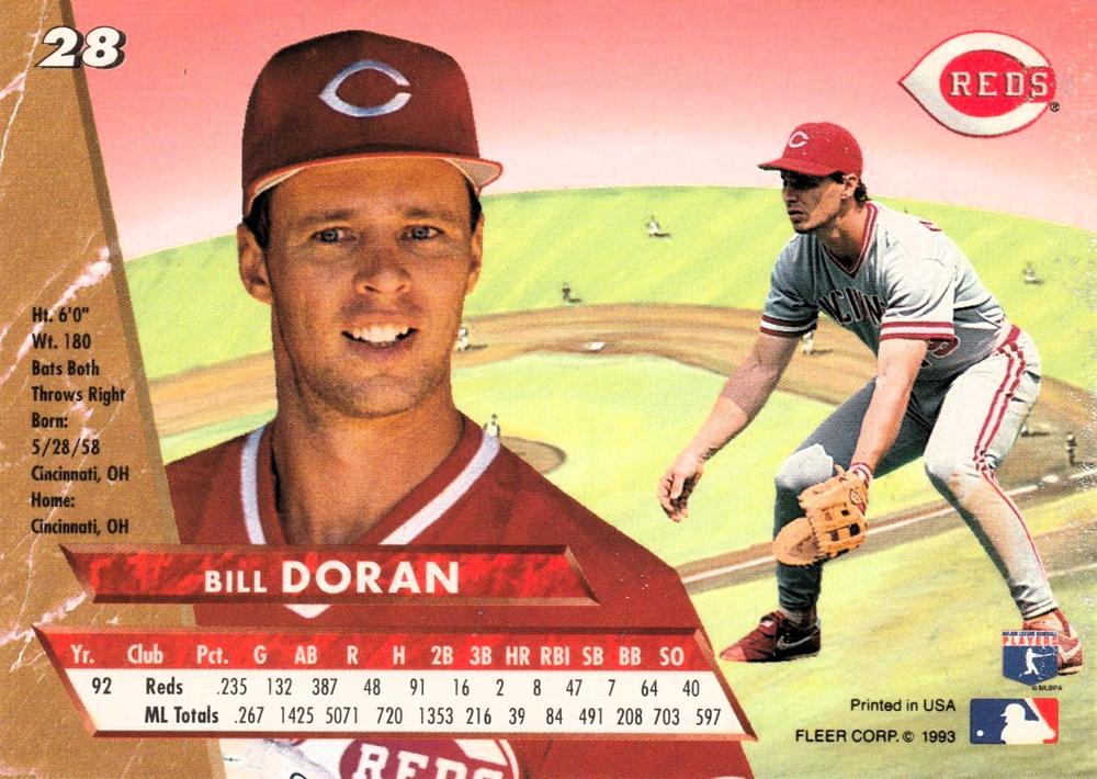 Bill Doran  baseball card collectible - Main Image 2