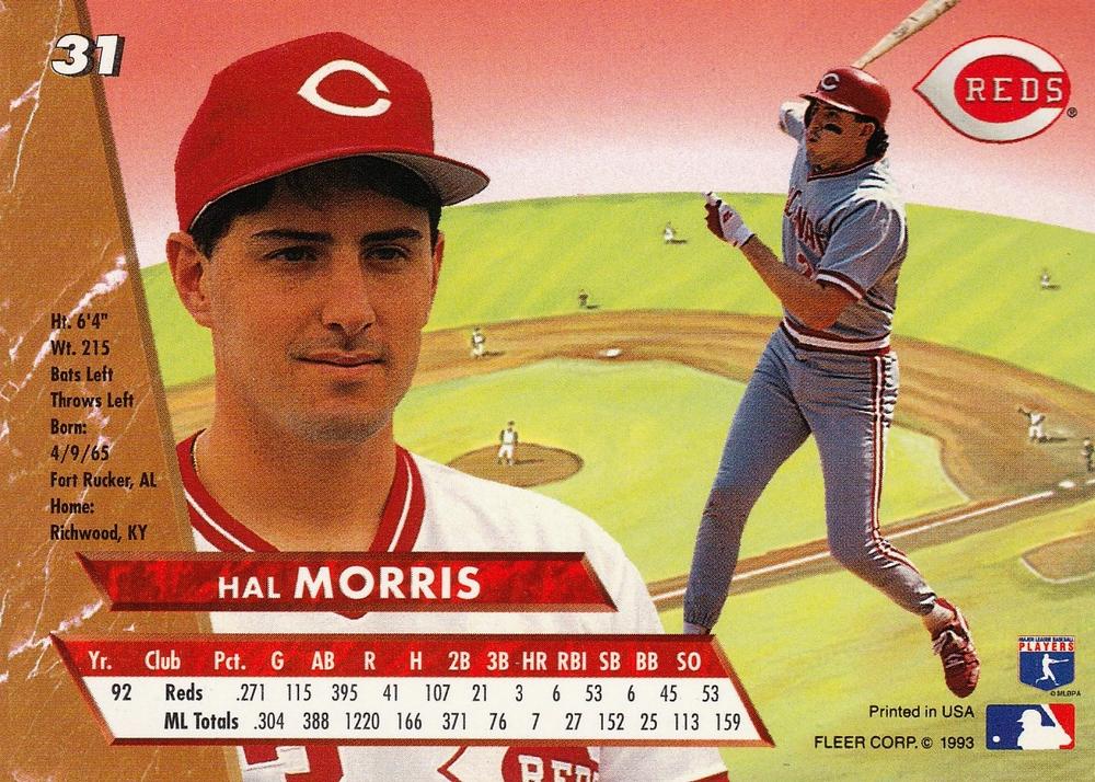 Hal Morris  baseball card collectible - Main Image 2