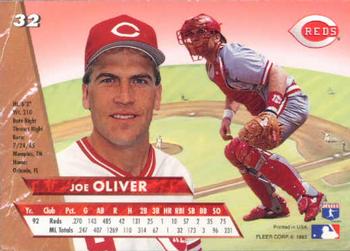 Joe Oliver  baseball card collectible - Main Image 2