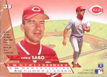 Chris Sabo  baseball card collectible - Main Image 2