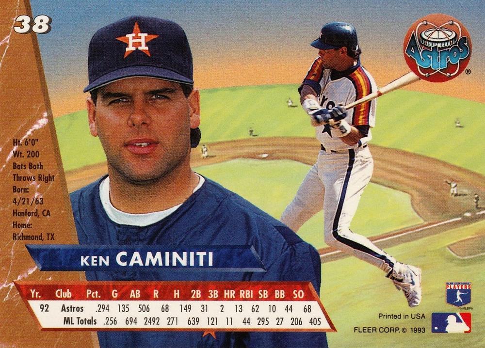 Ken Caminiti  baseball card collectible - Main Image 2