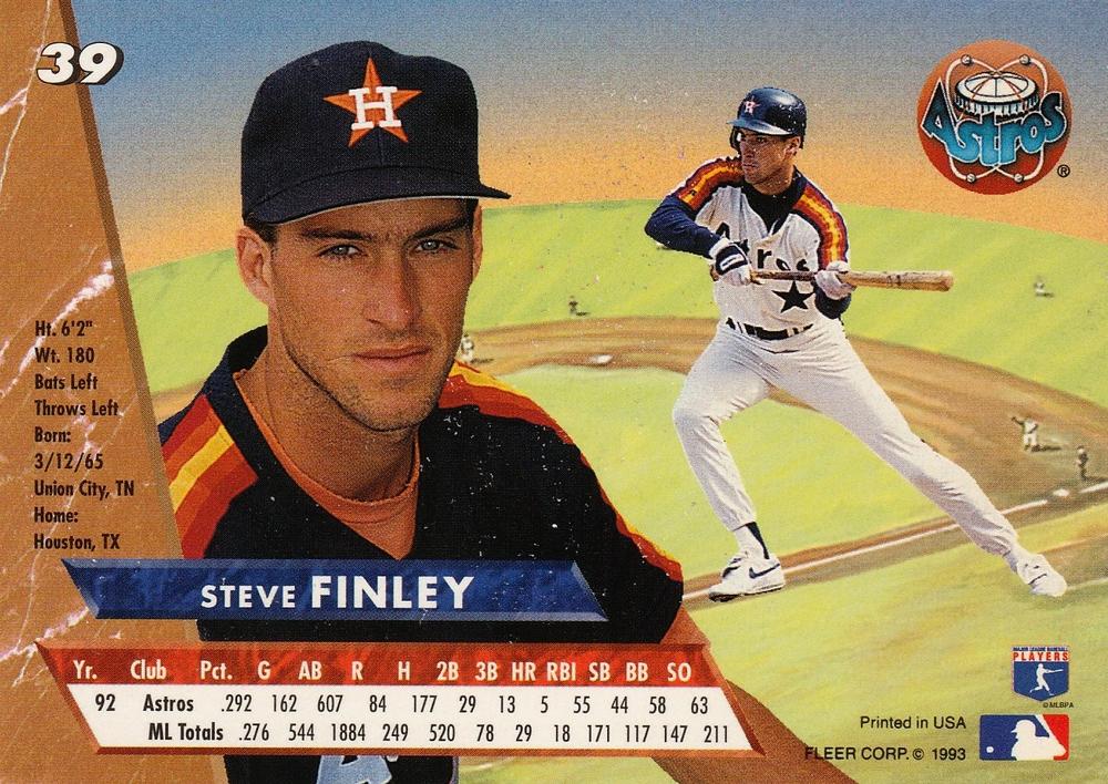 Steve Finley  baseball card collectible - Main Image 2