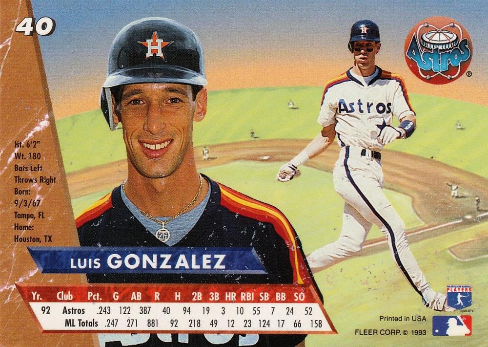 Luis Gonzalez  baseball card collectible - Main Image 2