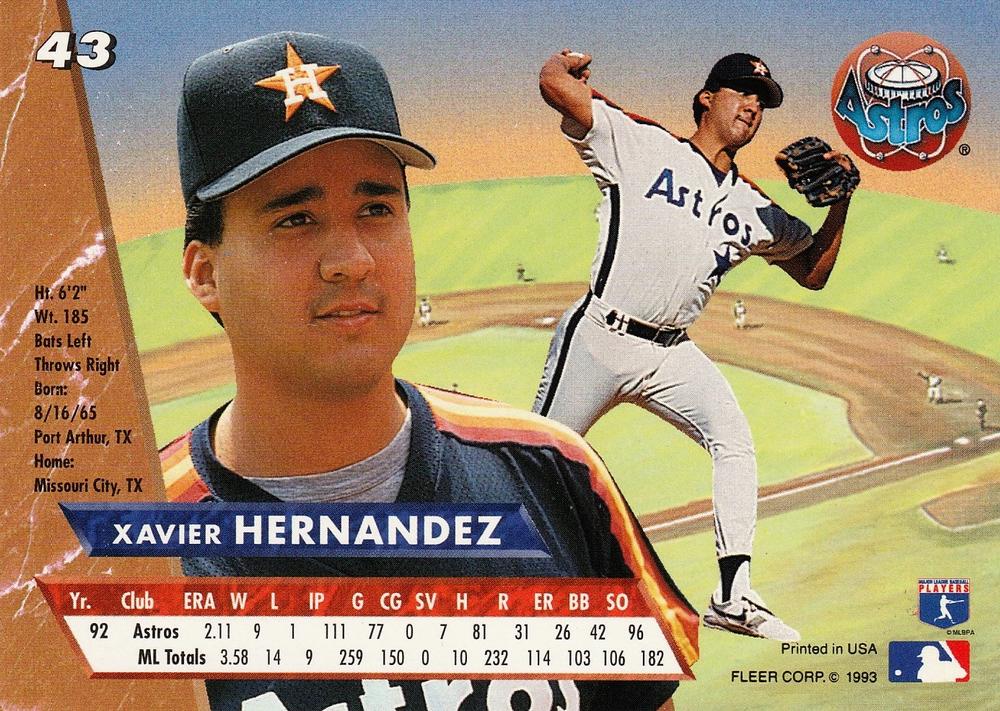 Xavier Hernandez  baseball card collectible - Main Image 2