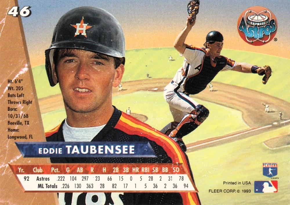 Eddie Taubensee  baseball card collectible - Main Image 2