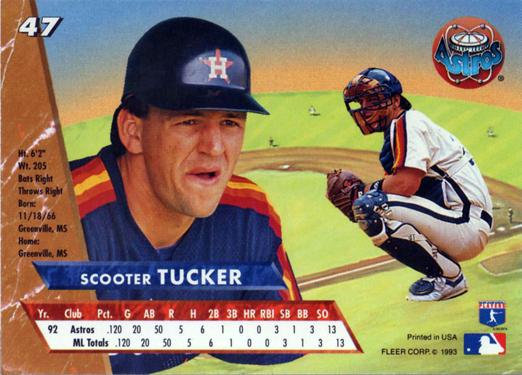 Scooter Tucker  baseball card collectible - Main Image 2