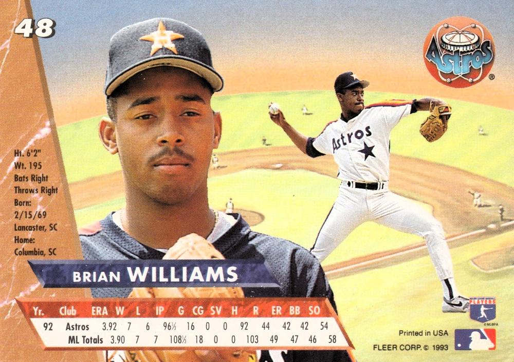 Brian Williams  baseball card collectible - Main Image 2