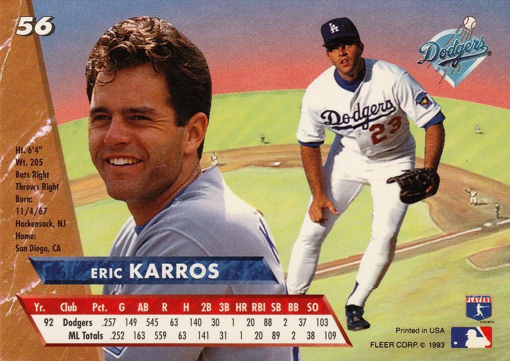 Eric Karros  baseball card collectible - Main Image 2