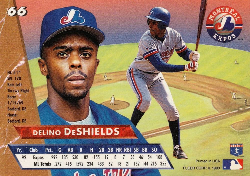 Delino DeShields  baseball card collectible - Main Image 2