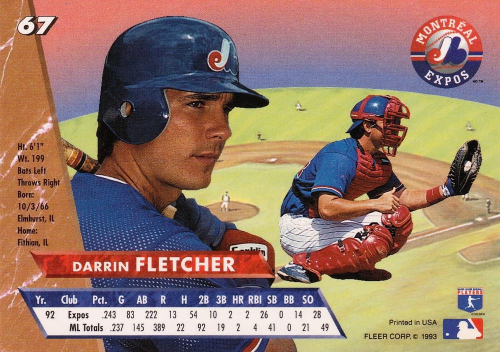 Darrin Fletcher  baseball card collectible - Main Image 2