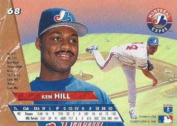 Ken Hill  baseball card collectible - Main Image 2