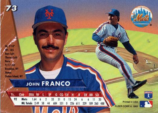 John Franco  baseball card collectible - Main Image 2