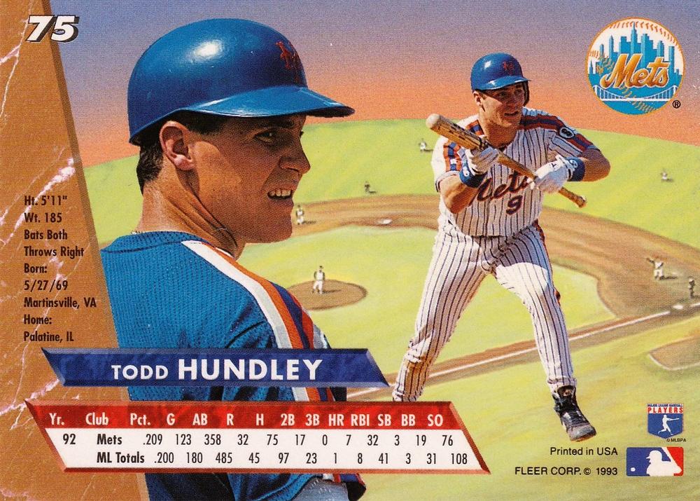 Todd Hundley  baseball card collectible - Main Image 2