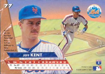 Jeff Kent  baseball card collectible - Main Image 2