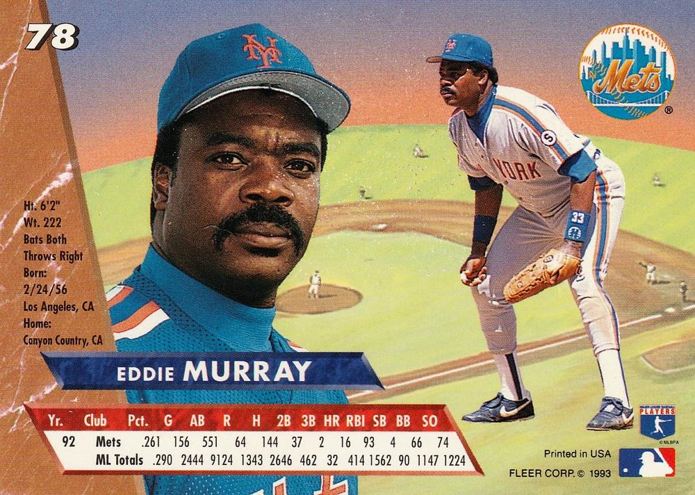 Eddie Murray  baseball card collectible - Main Image 2
