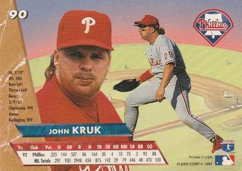 John Kruk  baseball card collectible - Main Image 2
