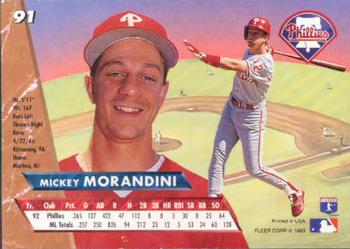 Mickey Morandini  baseball card collectible - Main Image 2