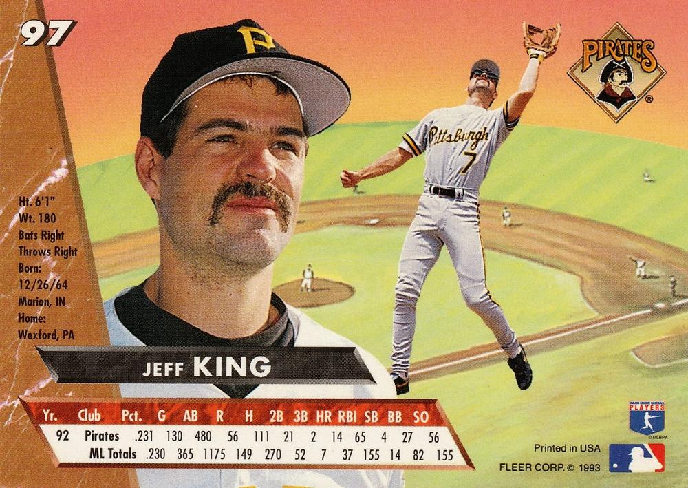 Jeff King  baseball card collectible - Main Image 2