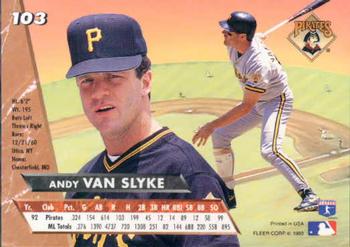 Andy Van Slyke  baseball card collectible - Main Image 2