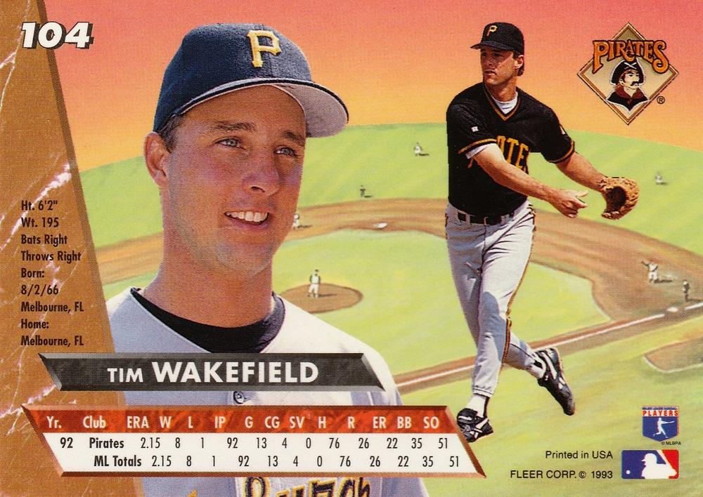 Tim Wakefield  baseball card collectible - Main Image 2