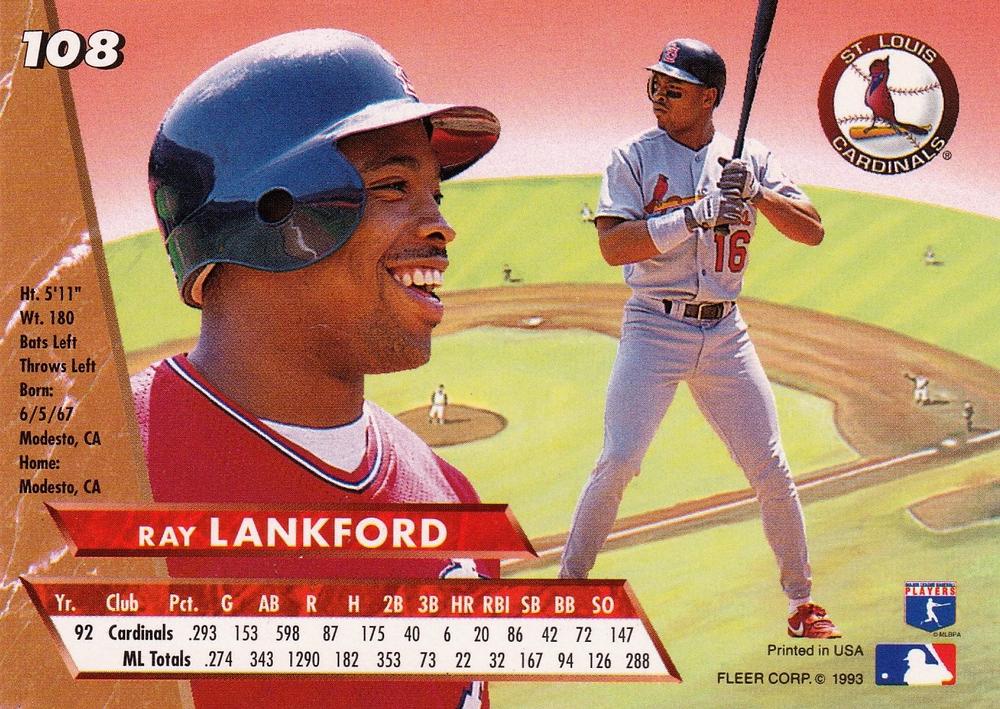 Ray Lankford  baseball card collectible - Main Image 2