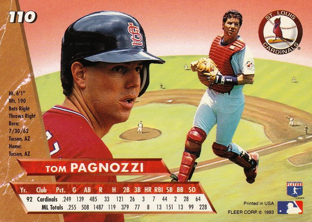 Tom Pagnozzi  baseball card collectible - Main Image 2
