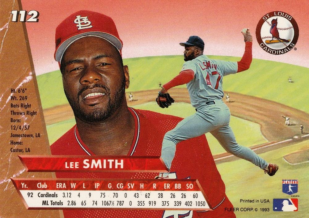 Lee Smith  baseball card collectible - Main Image 2