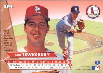 Bob Tewksbury  baseball card collectible - Main Image 2