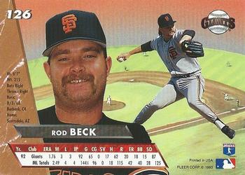 Rod Beck  baseball card collectible - Main Image 2