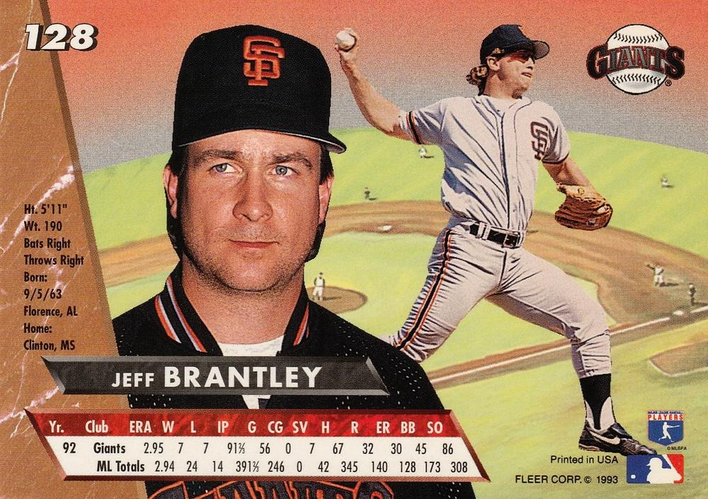 Jeff Brantley  baseball card collectible - Main Image 2