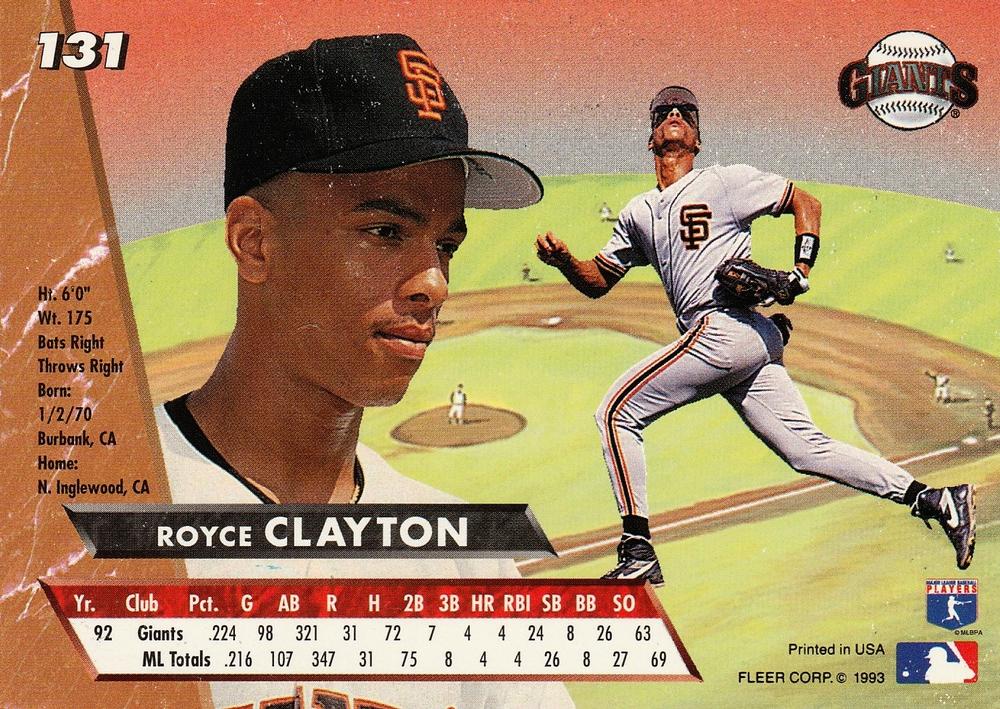 Royce Clayton  baseball card collectible - Main Image 2