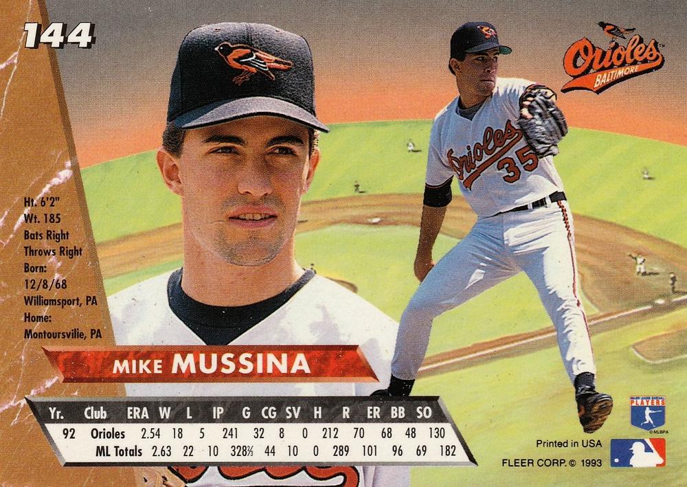 Mike Mussina  baseball card collectible - Main Image 2